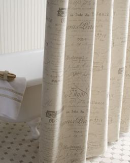 French Script Shower Curtain   French Laundry Home