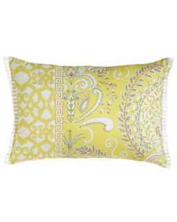 Mixed Pattern Pillow with Side Ruffles, 14 x 20   Dena Home