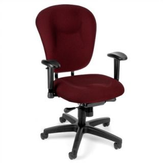 OFM Conference Mid Back Chair with Arms 635 Finish Burgundy