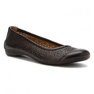 Pluggz Iris Ballet Flat  Women's   Black Leather Laser