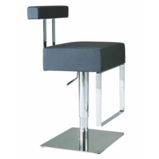 Chintaly 27 Adjustable Swivel Bar Stool 0812 AS BLK Color Black