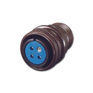 Amphenol Industrial 97 3106A 18 4P(946) Circular Connector Pin, Threaded Coupling, Solder (Less Pre Filled Cup) Termination, Straight Plug, Solid Backshell, 18 4 Insert Arrangement, 18 Shell Size, 4 Contacts Electronic Component Cylindrical Connectors In