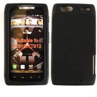 Motorola Droid Razr Xt912 Black Soft Gel Rubber Accessory Cell Phones & Accessories