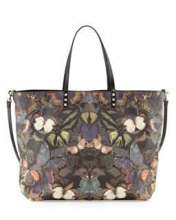 Patchwork Butterfly Easy Tote Bag, Multi   Valentino