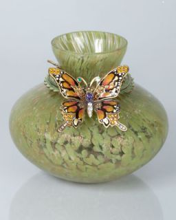 Lorelei Butterfly Vase   Jay Strongwater