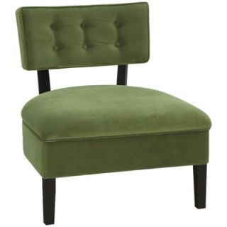 Ave Six Curves Button Chair CVS263 C12 Fabric Spring Green Velvet Fabric