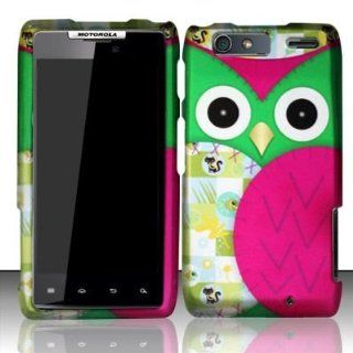Pink Owl Hard Case Snap On Rubberized Cover for Motorola Droid RAZR Maxx XT913 Cell Phones & Accessories