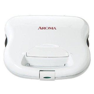 Aroma ASM913A 3 in 1 Sandwich Maker, Griddle, and Grill, White Kitchen & Dining