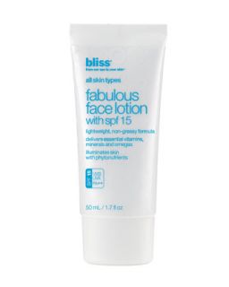 SPF 15 Face Lotion   Bliss