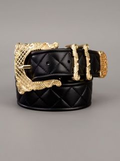 Balmain Quilted Leather Belt