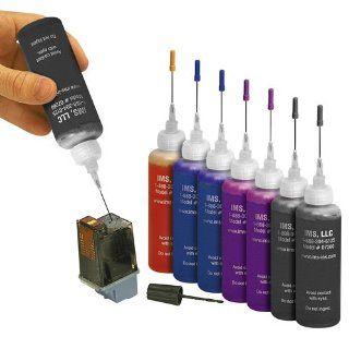 IMS INK Refill System 640ml Premium Quality Inkjet Ink Refill Kit  240ml Black, 80ml Cyan+Magenta+Yellow+Photo Cyan+Photo Magenta, 30ml Cleaner