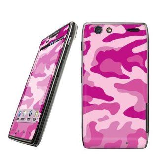 Motorola Droid Razr Maxx XT916 Vinyl Decal Protection Skin Pink Camouflage Cell Phones & Accessories