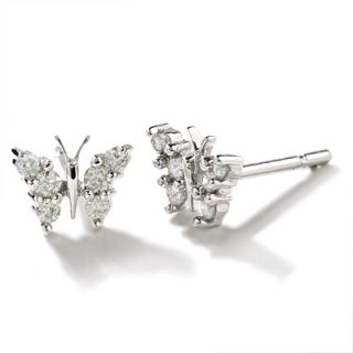 CTW. Diamond Butterfly Earrings in 14K White Gold   Zales
