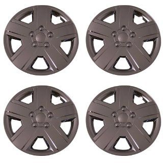 Set of 4 Chrome 16 Inch Aftermarket Replacement Hubcaps with Metal Clip Retention System   Part Number IWC438/16C Automotive