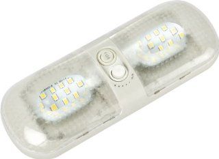 Green LongLife 9090102 LED Dome Light Fixture Double 921 Wedge 2 x 230 Lumens 12v or 24v Natural White Automotive