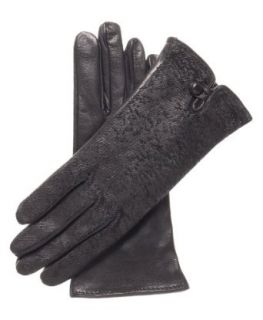 Fratelli Orsini Women's Italian Silk Lined Laser Cut Leather Gloves Size 6 1/2 Color Black Cold Weather Gloves