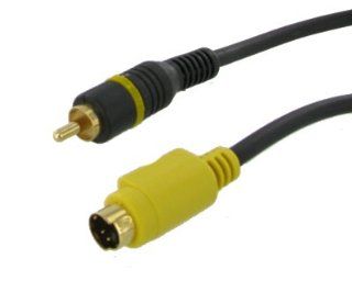 6' Gold S Video to RCA Male Cable Adapter SVideo Electronics