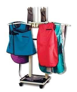 Mobile Apron Rack with Glove Holder   22"L x 19"W x 56"H  Carts And Stands 