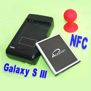 NFC 2980mAh Replacement Battery for Samsung Galaxy S III SIII S 3 S3 I9300 SCH S960L w Travel Charger Stand Holder Cell Phones & Accessories