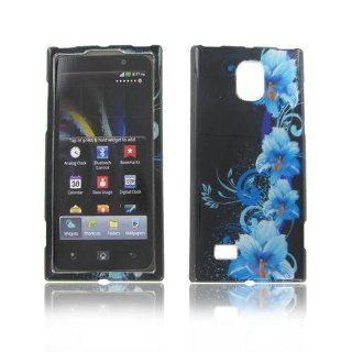 Lg Vs930 (Spectrum Ii) Four Blue Flowers Protective Case Cell Phones & Accessories