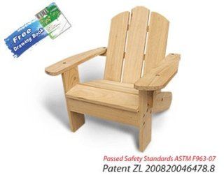 Lohasrus Kids Chair 20101 Passed Safety Standards ASTM F963 07, Unfinished Fir, for ages 2 to 6, Free Drawing Book   Childrens Chairs