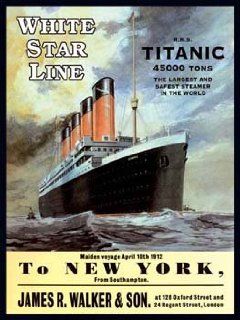 Titanic Metal Sign Ship and Nautical Decor Wall Accent   Wall Sculptures