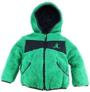 Rugged Bear Boys Reversible Plush Sherpa Fleece Hooded Jacket Coat 4T Green Clothing