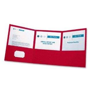 Oxford Paper Tri Fold Pocket Folders, Letter Size, Red, 20 Per Box (59811)  Colored File Folders 