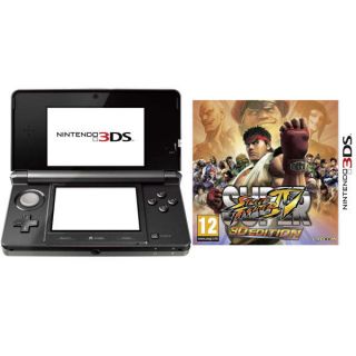 Nintendo 3DS Console (Cosmic Black) Bundle Includes Super Street Fighter VI 3D Edition      Games Consoles
