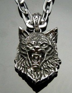 SALE OUT Limited STOCK 2014 model TF933 BIG Wolfman Silvertone Alloy Pendant 30&#034  Necklace Punk Gothic Biker Rock Health & Personal Care