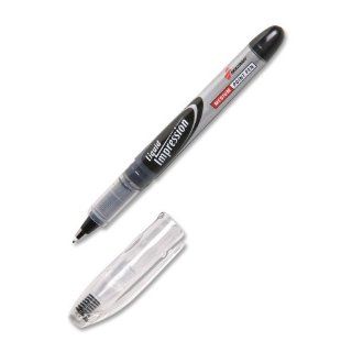 SKILCRAFT   7520 01 519 4366   Liquid Impression Porous Point Pen   Medium Point, 12 Pack, Black Ink 