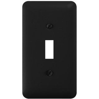 Amerelle 935TBK 1 Gang Toggle Wall Plate, Black   Switch Plates  