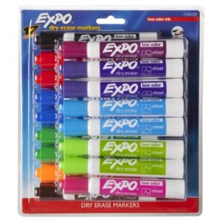 Expo 17ct Chisel Tip Dry Erase Markers   Assorte