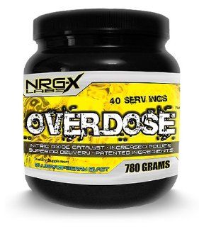 NRG X Labs Overdose 975gr Blue Raspberry   25% more FREE, 2.45 Tub Health & Personal Care