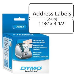 DYMO 30253 LabelWriter Self Adhesive Address Labels for PC Label Printers, 1 1/8  by 3 1/2 inch, White, Roll of 700 