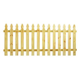 Pine French Gothic Pressure Treated Wood Fence Picket Panel (Common 3.5 ft x 8 ft; Actual 3.5 ft x 8 ft)