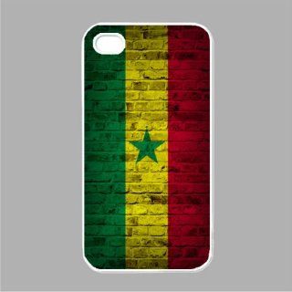 Flag of Senegal Brick Wall Design iPhone 5 White Case   Fits iPhone 5 Cell Phones & Accessories