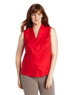 Jones New York Women's Plus Size Sleeveless Blouse, Poppy Red, 14W