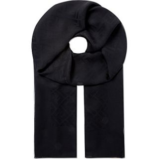 FENDI   Smooth silk logo scarf