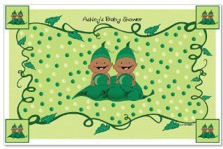 Twins Two Peas In A Pod African American   Baby Shower Personalized Placemats Toys & Games