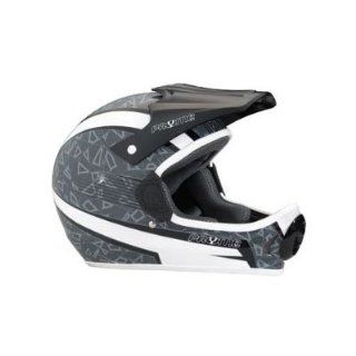 Pryme Evil Pro Full Face Helmet, Gray/White, Medium  Bike Helmets  Sports & Outdoors