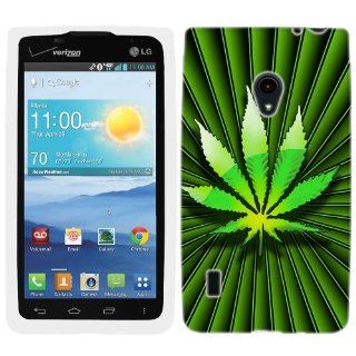 LG Lucid 2 Green Hemp Leaf Hard Case Phone Cover Cell Phones & Accessories