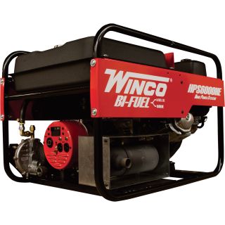 Winco Dual Fuel Generator — 6000 Surge Watts, 5500 Rated Watts, Electric Start, Model# HPS6000HE  Portable Generators