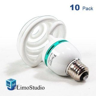 LimoStudio 10 Pack Compact 30 Watt 5400k Daylight Balanced Fluorescent Photography Light Bulb, Spiral Tube Design, AGG123  Photographic Lighting Flash Tubes  Camera & Photo