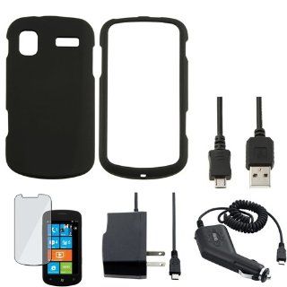 CommonByte Black Hard Case+Guard+2 Charger+Cable For Samsung Focus Cell Phones & Accessories