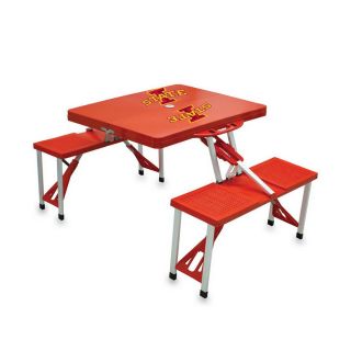 Picnic Time Red Iowa State Cyclones Plastic Rectangle Folding Picnic Table