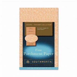 Southworth 994E Colors+Textures Collection Parchment Paper, 8 1/2x14, Gold, 24 lb., 500/box  Printer And Copier Paper 