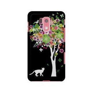 flower tree and docomo docomo smartphone for Junior SH 05E enabled mobile case 1258 white cat (japan import) Electronics