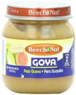 Beech Nut Goya Stage 2 Pear Guava Jar, 4 Ounce (Pack of 12)  Baby Food Fruit  Grocery & Gourmet Food