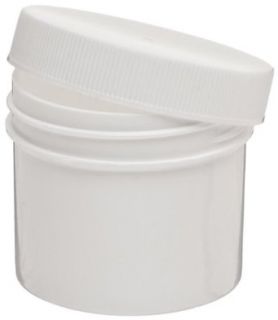 Dynalon 426325 0050 White Opaque Polypropylene Lab Specimen and Sample Storage Jar/Container, 1/2oz Capacity (Case of 144)